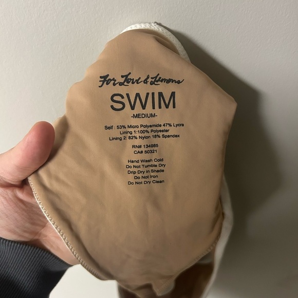 For Love & Lemons Cream Swim Bottoms - Picture 4 of 4